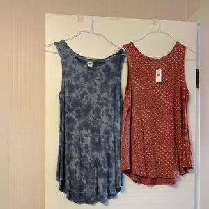 Two Old Navy sleeveless tops size Small NWT